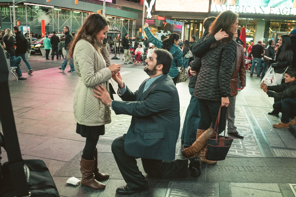 Times Square Marriage proposal New York City