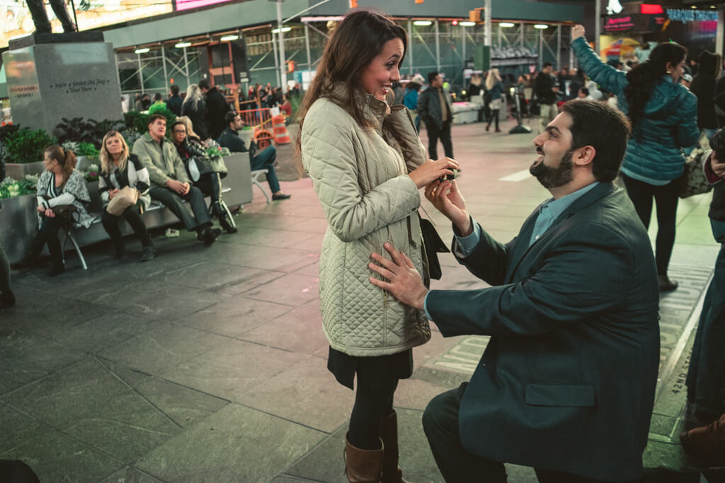 Times Square Marriage proposal New York City