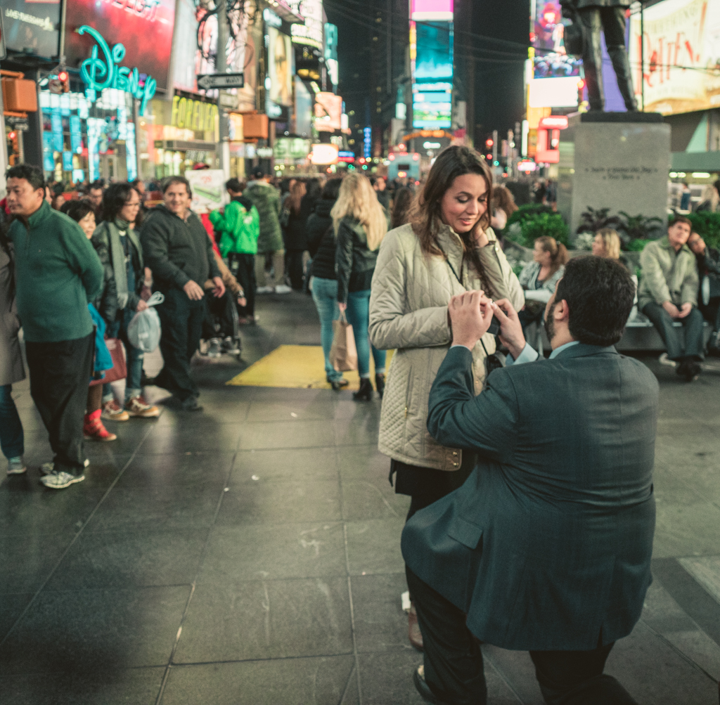 Times Square Marriage proposal New York City