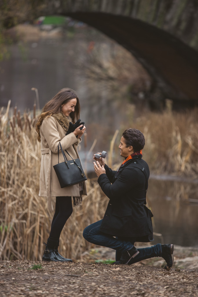 Central Park Marriage proposal under Gapstow bridge