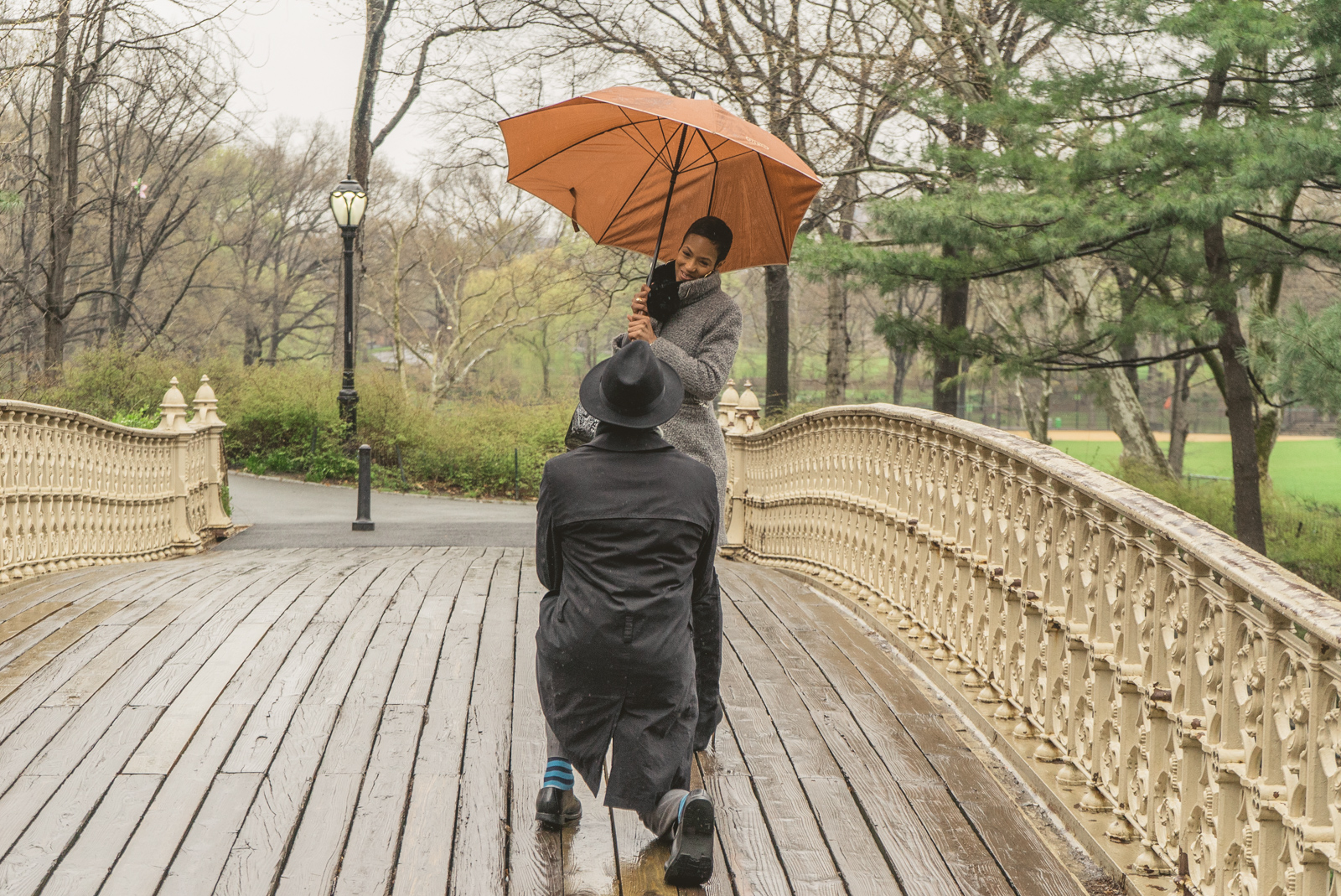 Pine Bank bridge Central Park Marriage Proposal