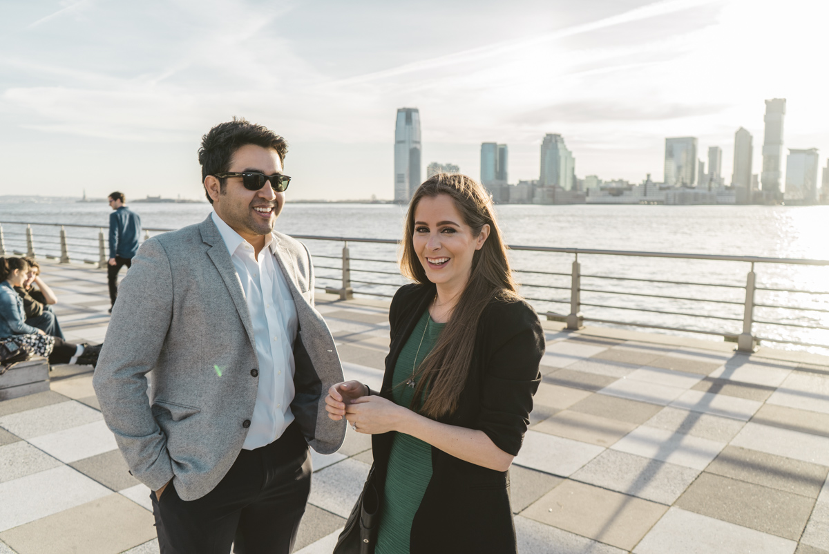 Marriage proposal at Pier 25, Hudson River Park, NYC