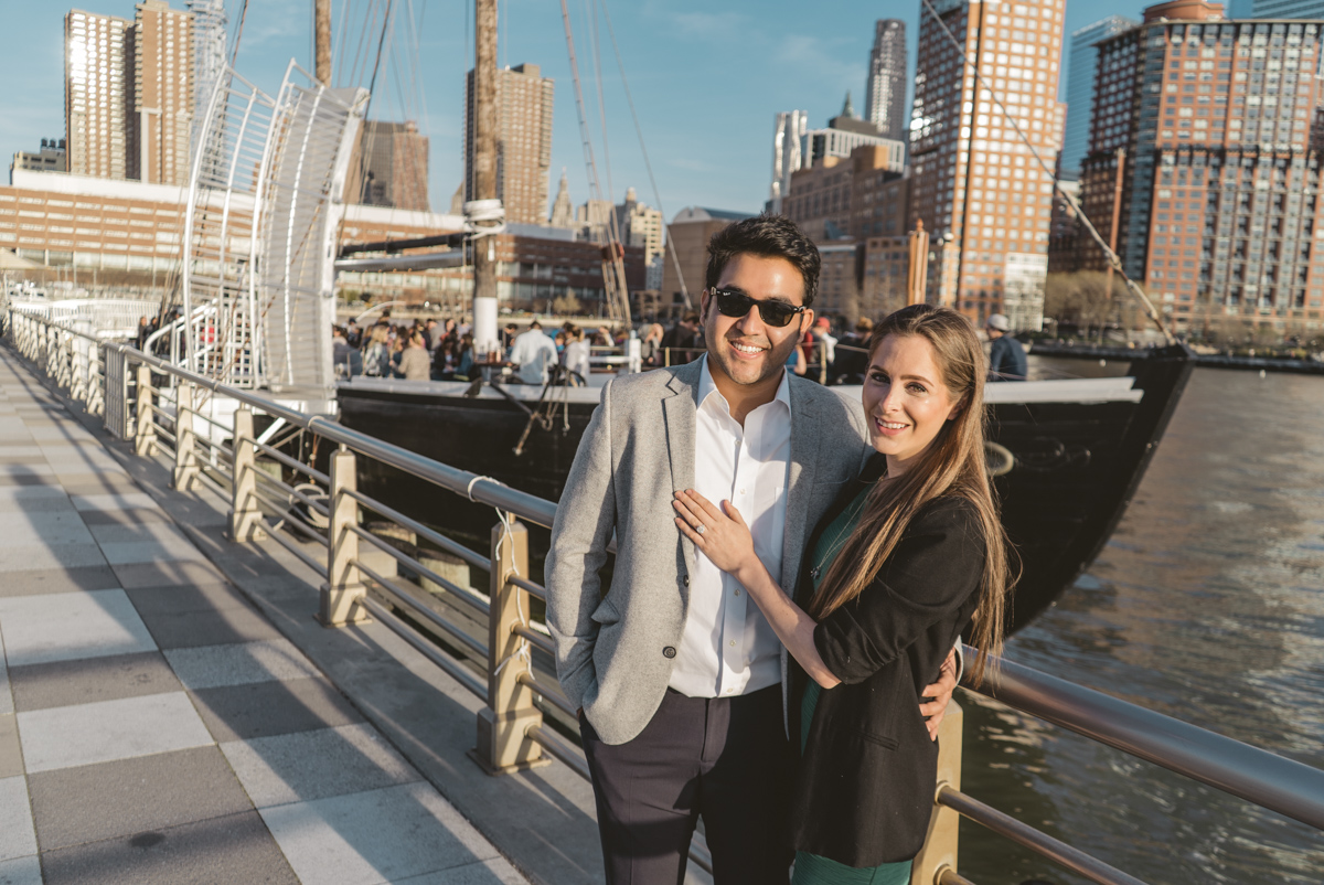 Marriage proposal at Pier 25, Hudson River Park, NYC