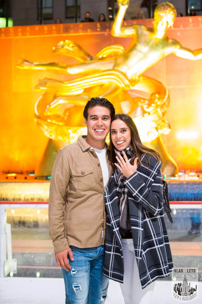 Rockefeller Center Ice Rink Marriage proposal