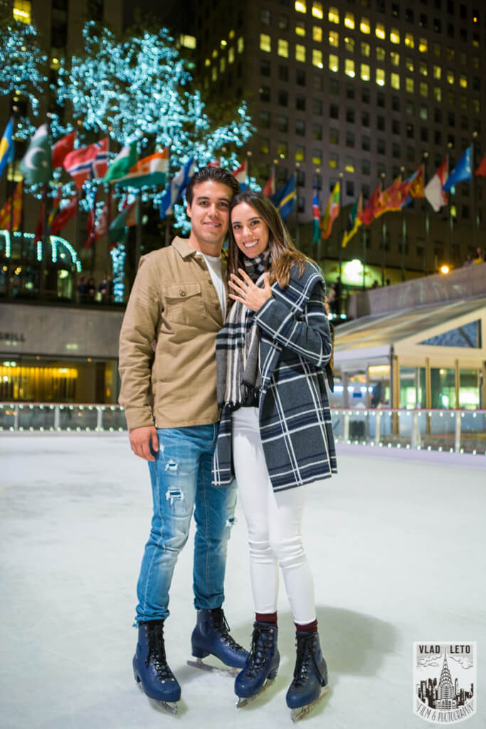 Marriage proposal Rockefeller Center