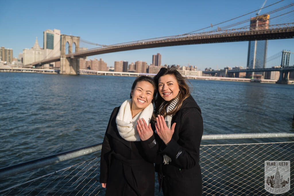 Same sex couple proposal NYC