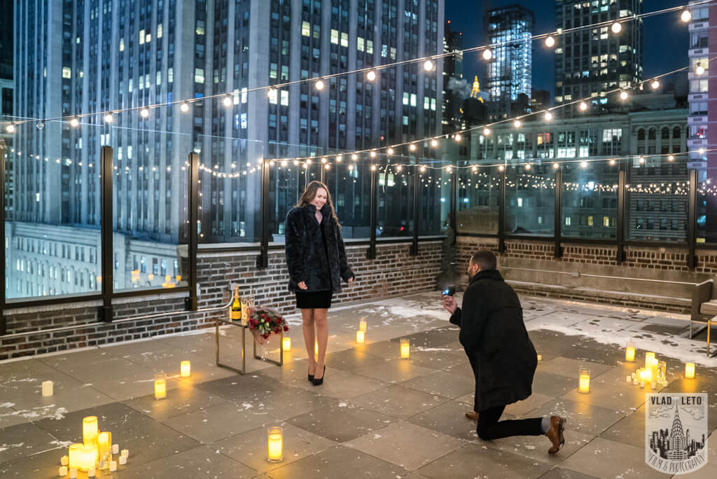 proposal on rooftop