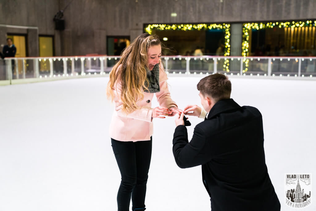 PROPOSE AT THE RINK AT ROCKEFELLER CENTER IN NYC
