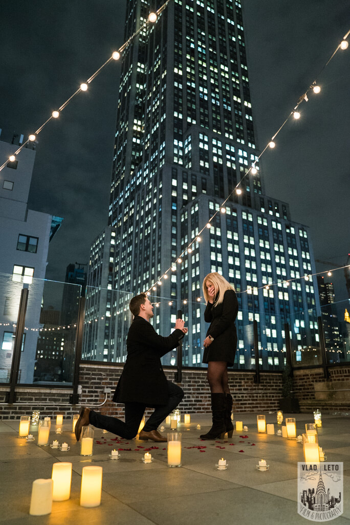 rooftop proposal in New York