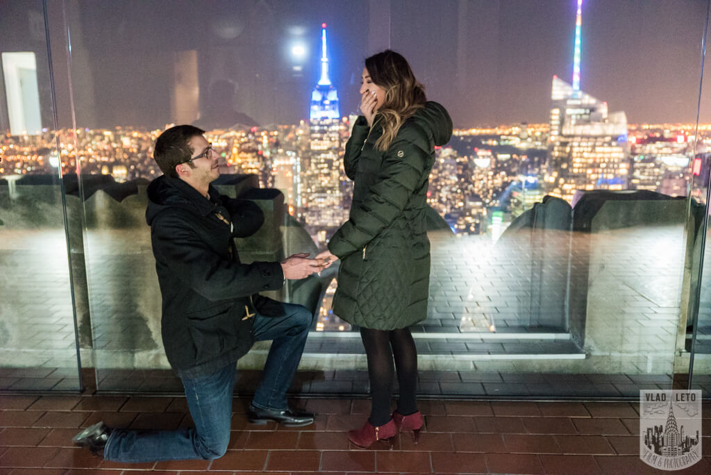 marriage proposal top of the rock 