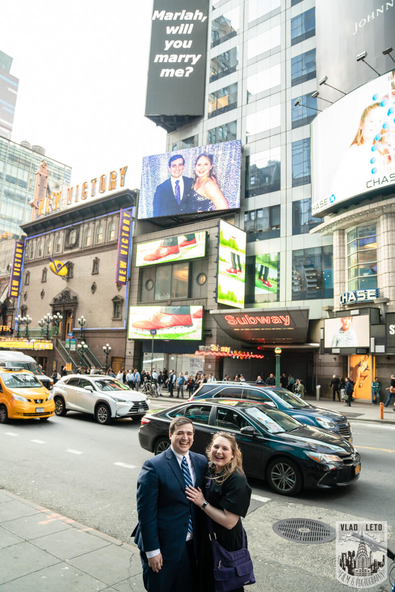 Proposal at Times Square 