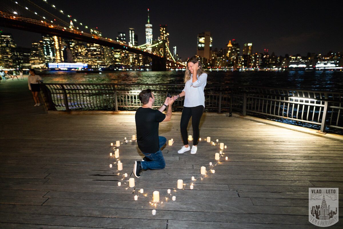 proposal by brooklyn bridge