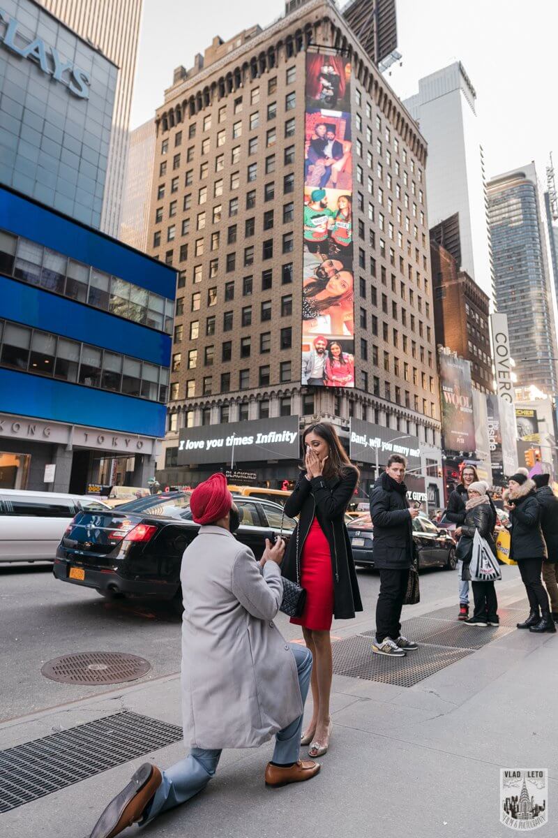 Proposal at Times Square Billboard