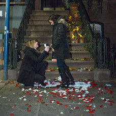 Marriage Proposal at front Carrie Bradshaw House from Sex and the City(64 Perry St in Manhattan’s West Village)