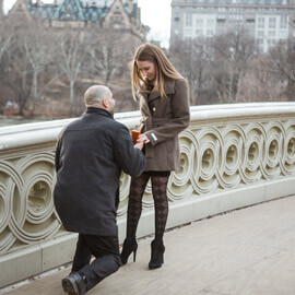 Bow Bridge Marriage Proposal (Lila and Christian)