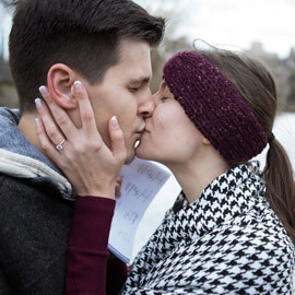 Bow bridge Central Park surprise proposal.