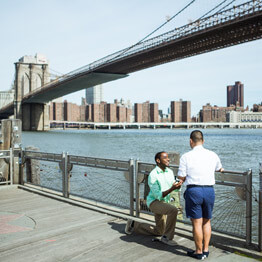 Secreet proposal by Brooklyn Bridge