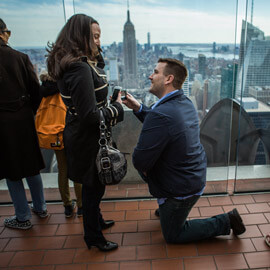 Marriage proposal at Top of The Rock