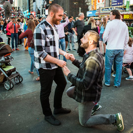 Times Square Marriage Proposal