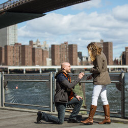 Marriage proposal at Brooklyn Bridge Park