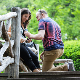 Marriage Proposal at Shakespeare Garden in Central park