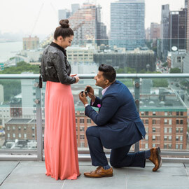 Roof top marriage proposal