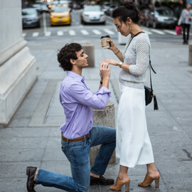 Proposal in Washington Square Park.