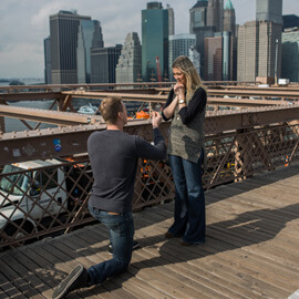 Surprise Wedding Proposal on Brooklyn Bridge.