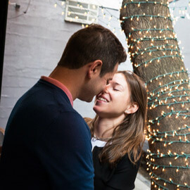 Secret proposal in a bar in Brooklyn