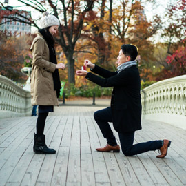 Central Park Bow bridge Surprise Proposal