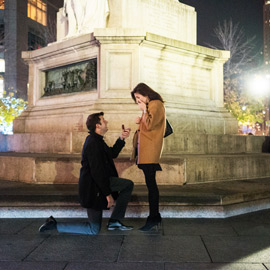 Columbus Circle Marriage proposal.