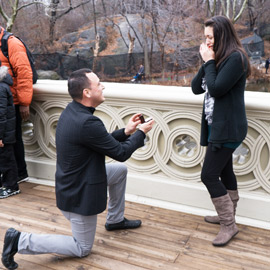 Bow bridge marriage proposal