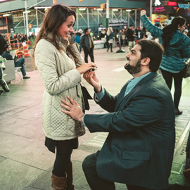 Times Square Marriage proposal