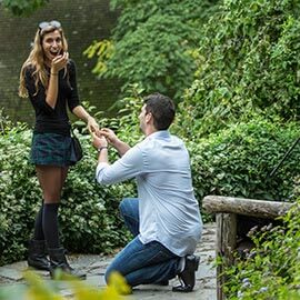 Proposal in Shakespeare Garden at Central Park