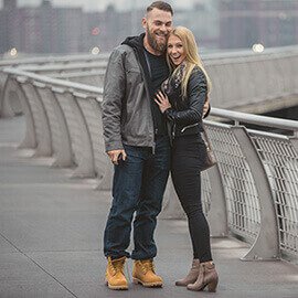 Brittany and Artur Greenpoint Pier, Brooklyn Marriage Proposal. February 2016