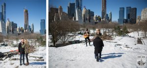Proposal at Cat Rock in Central Park