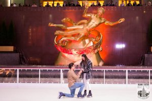 The Rink at Rockefeller Center marriage proposal.