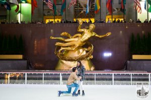 engagement proposal Ice Rink at Rockefeller Center