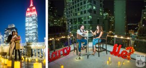 Mariage proposal on Rooftop