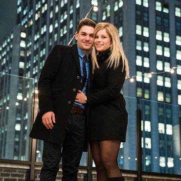 Private Rooftop Proposal with Empire State Building view