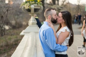 Central park engagement photo