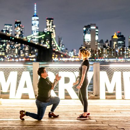 Gigantic Marry Me Sign Proposal + Photography