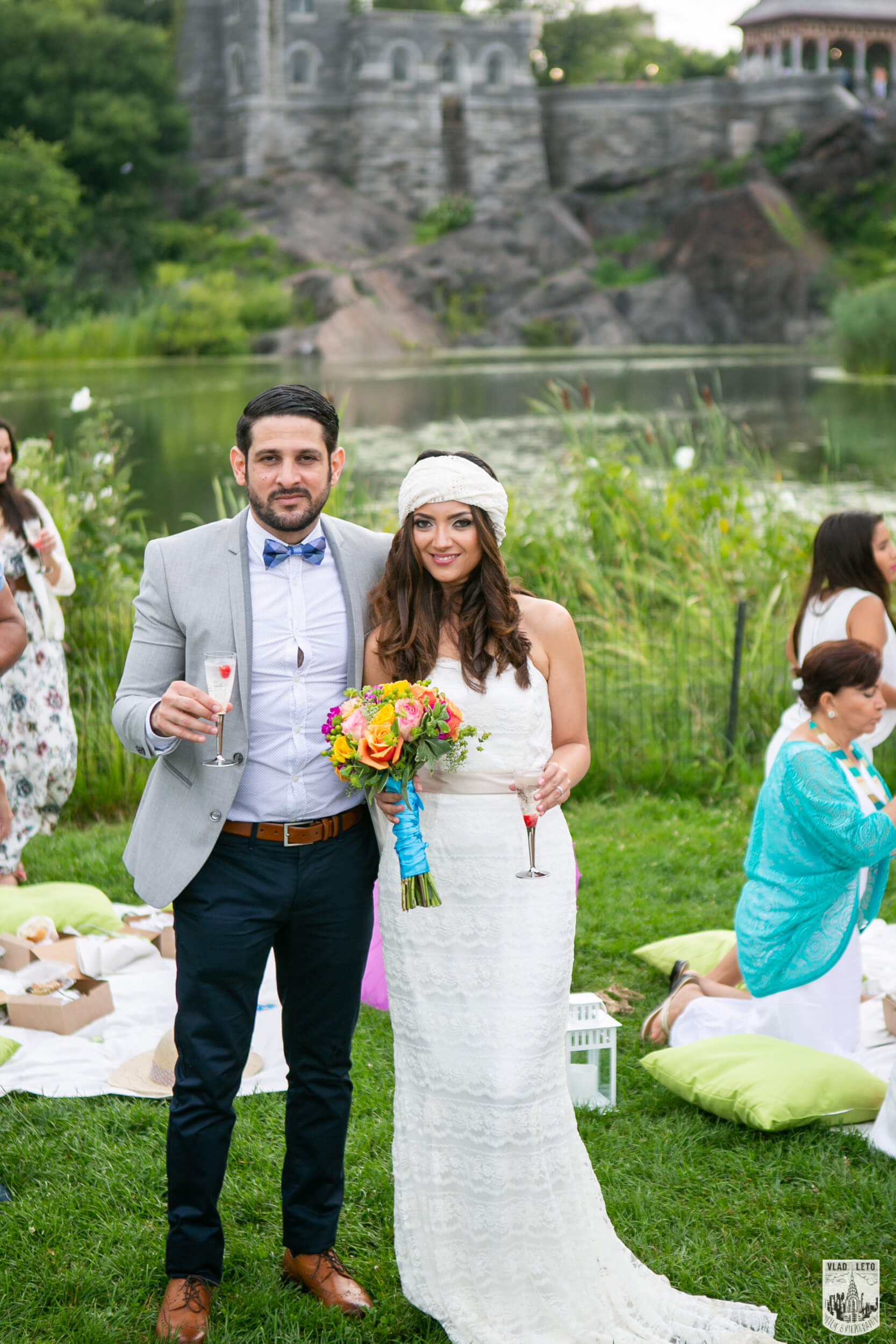 Wedding in Central Park at the Belvedere Castle