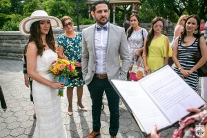 the Belvedere Castle in Central Park wedding