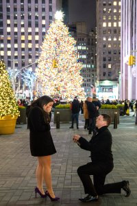 Christmas tree proposal at rockefeller center